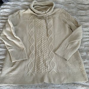 LL Bean signature cotton funnel neck sweater